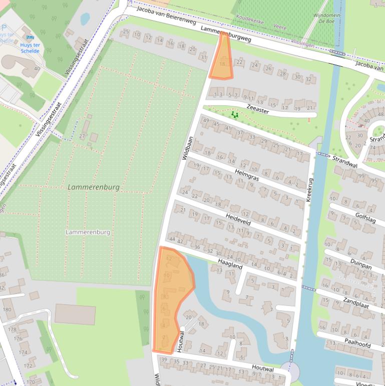 Kaart van postcodegebied 4386GE.