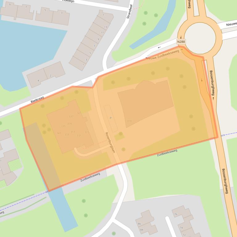 Kaart van postcodegebied 4386GZ.