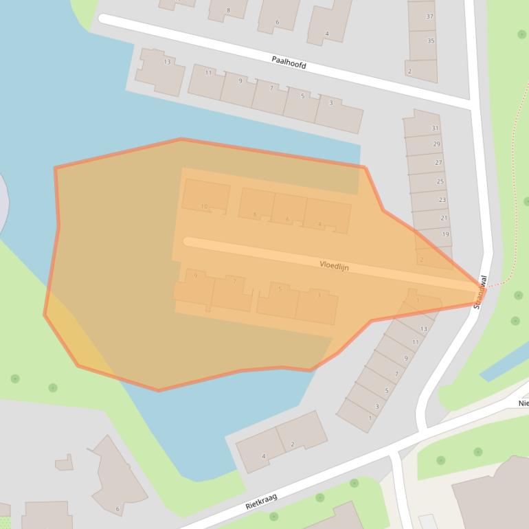 Kaart van postcodegebied 4386HA.