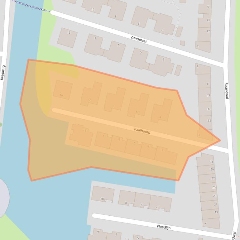 Kaart van postcodegebied 4386HB.