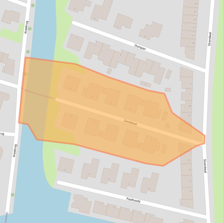 Kaart van postcodegebied 4386HC.
