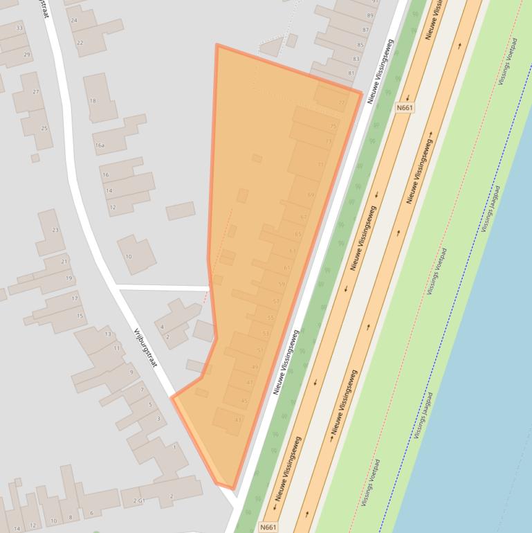 Kaart van postcodegebied 4387AA.