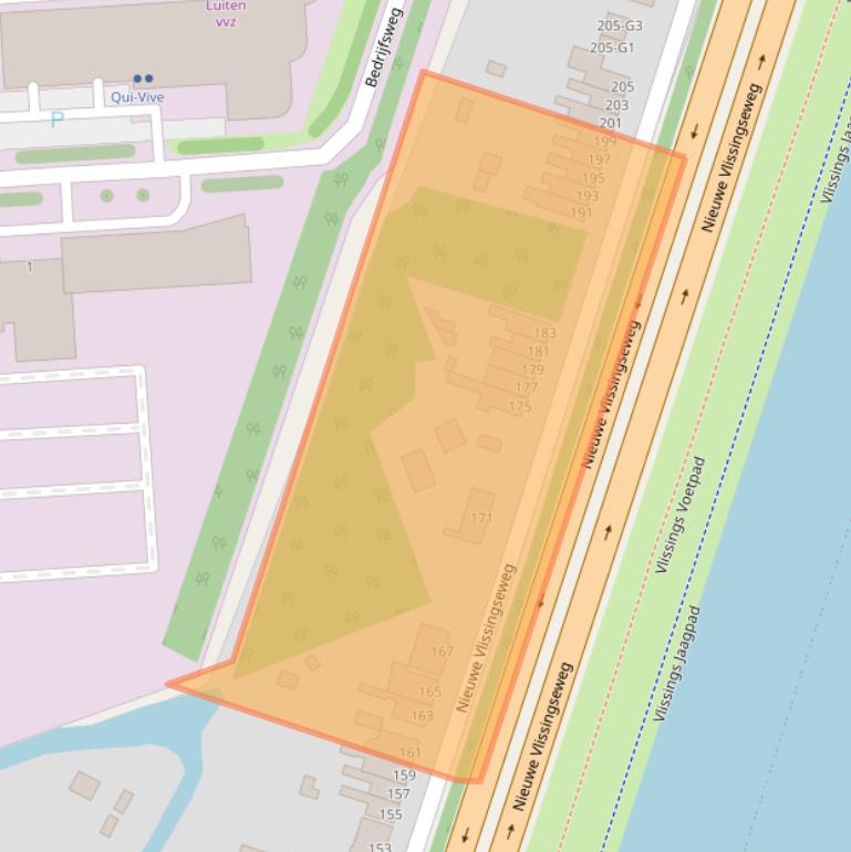 Kaart van postcodegebied 4387AD.