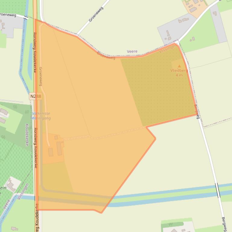 Kaart van postcodegebied 4387NA.