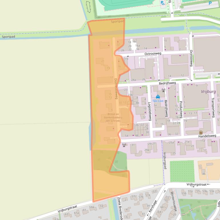 Kaart van postcodegebied 4387PL.