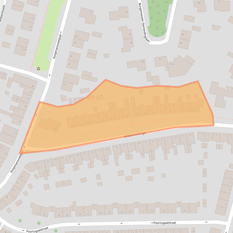Kaart van postcodegebied 4388AR.
