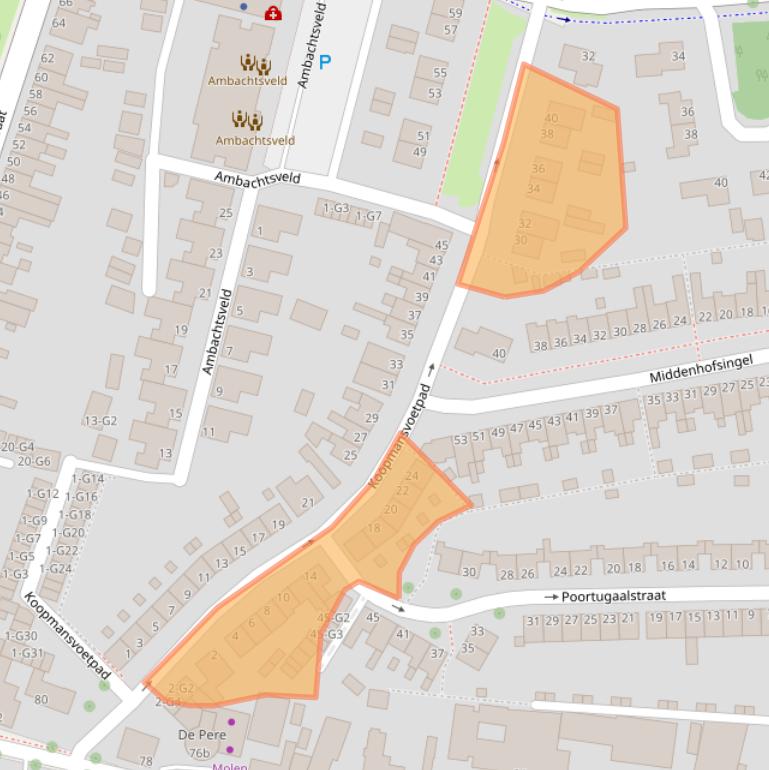 Kaart van postcodegebied 4388AT.