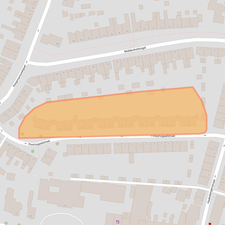 Kaart van postcodegebied 4388AX.