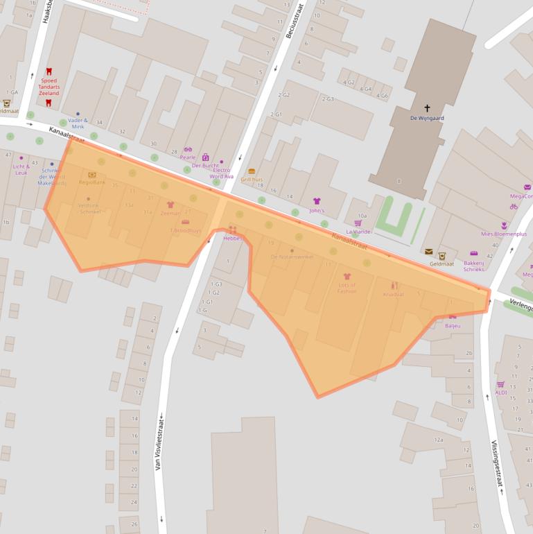 Kaart van postcodegebied 4388BJ.