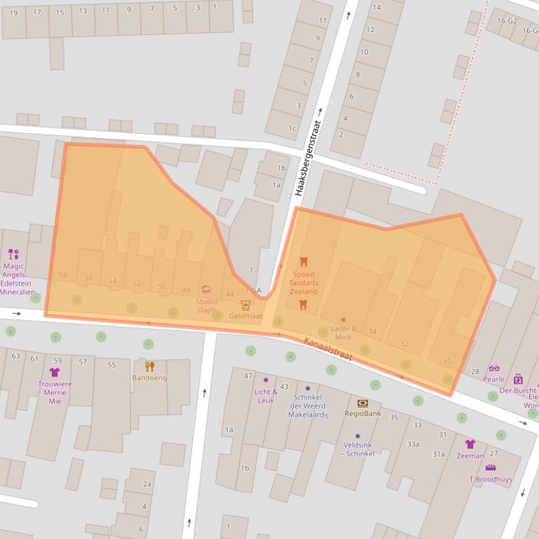 Kaart van postcodegebied 4388BN.