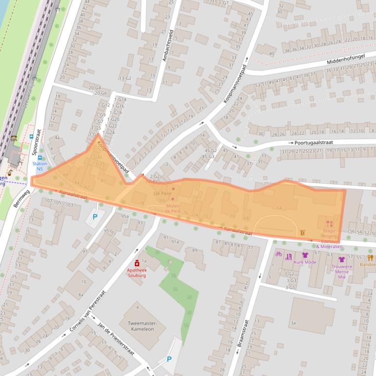 Kaart van postcodegebied 4388BP.