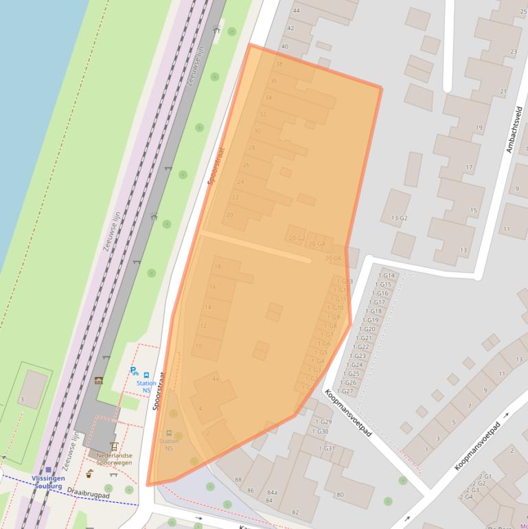 Kaart van postcodegebied 4388BR.