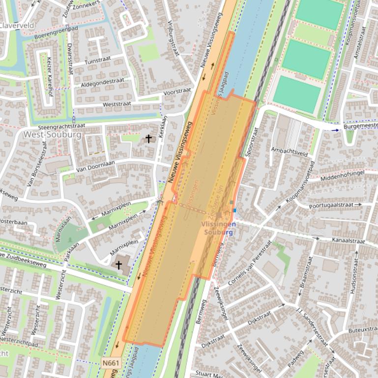 Kaart van postcodegebied 4388BV.