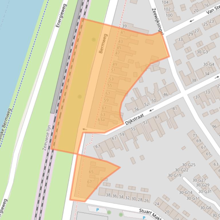 Kaart van postcodegebied 4388CB.