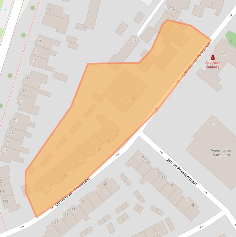 Kaart van postcodegebied 4388CD.