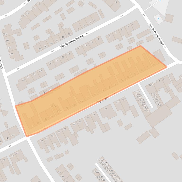 Kaart van postcodegebied 4388CL.