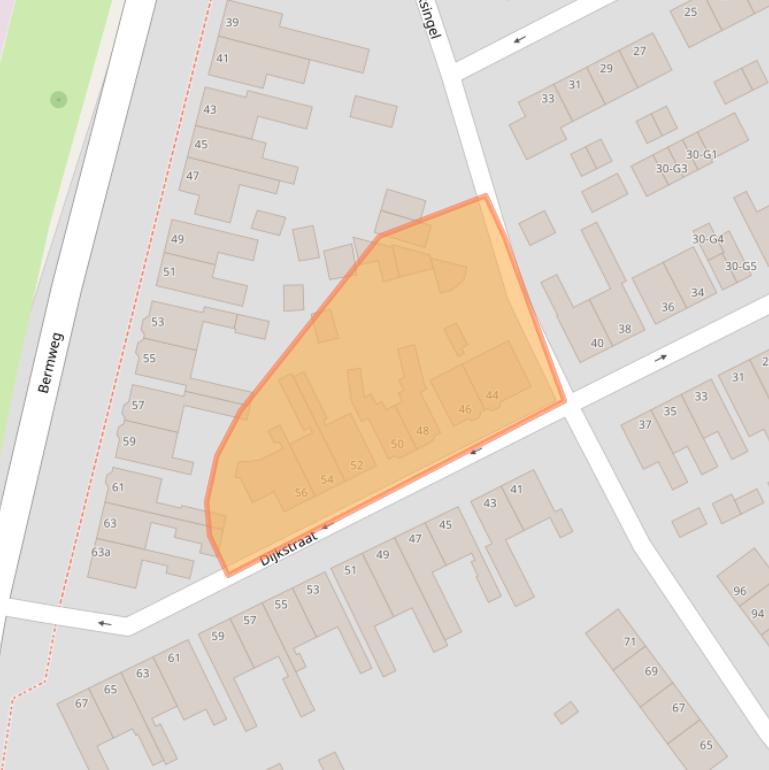 Kaart van postcodegebied 4388CM.