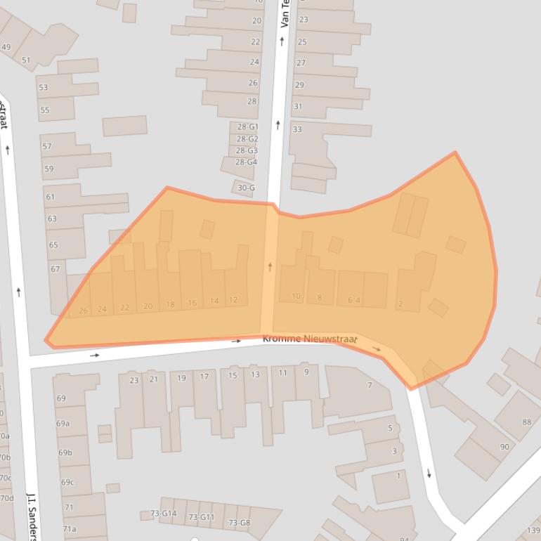 Kaart van postcodegebied 4388EB.