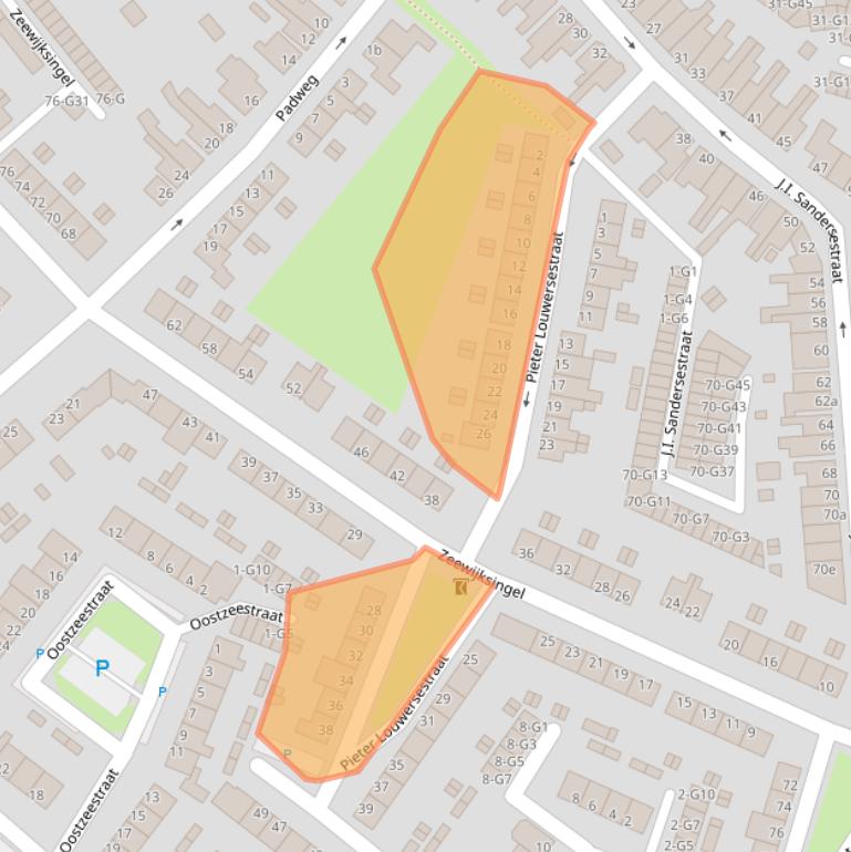Kaart van postcodegebied 4388EK.