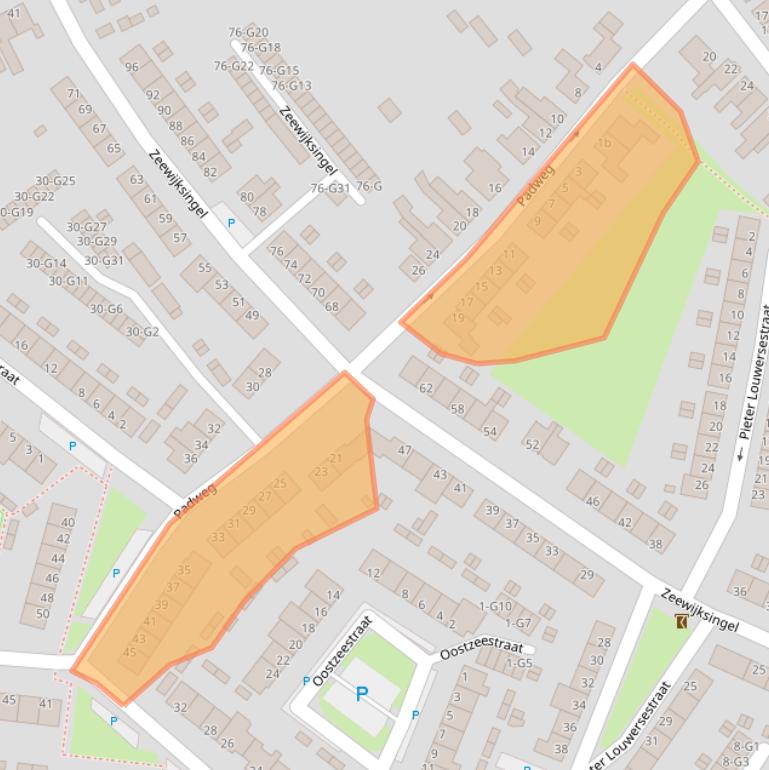 Kaart van postcodegebied 4388EL.