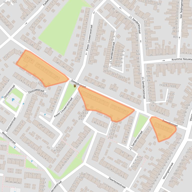 Kaart van postcodegebied 4388EN.