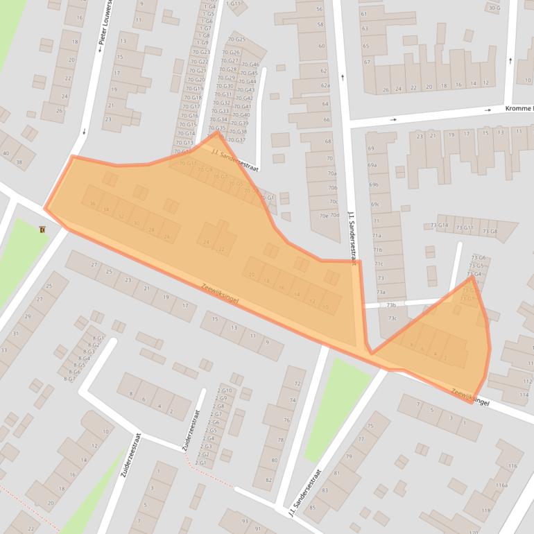 Kaart van postcodegebied 4388ER.