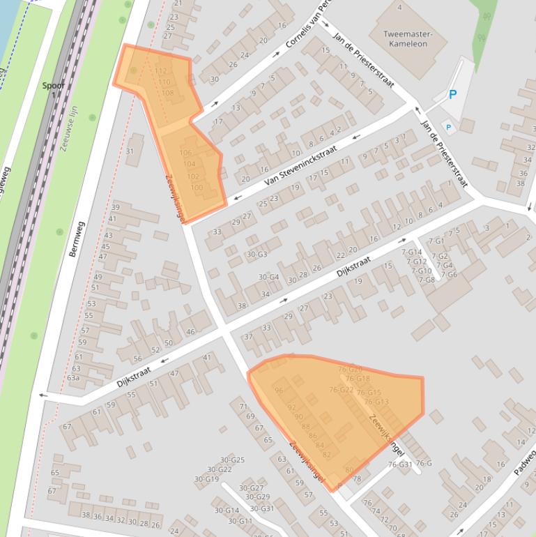 Kaart van postcodegebied 4388ET.