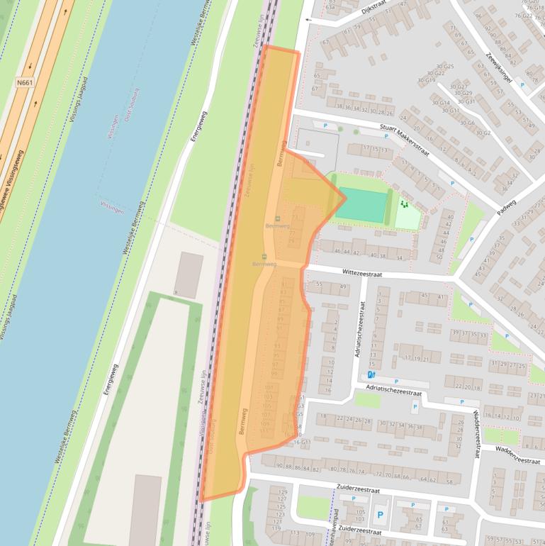 Kaart van postcodegebied 4388GA.