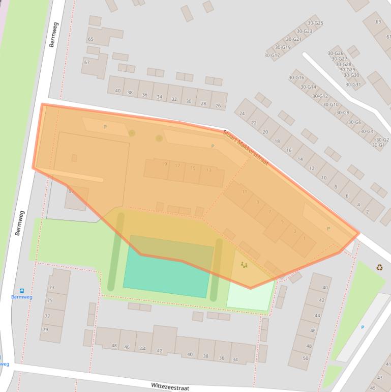 Kaart van postcodegebied 4388GB.