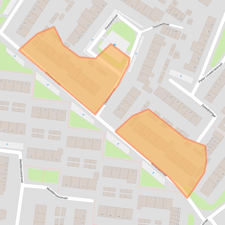 Kaart van postcodegebied 4388GG.