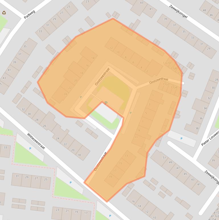 Kaart van postcodegebied 4388GJ.