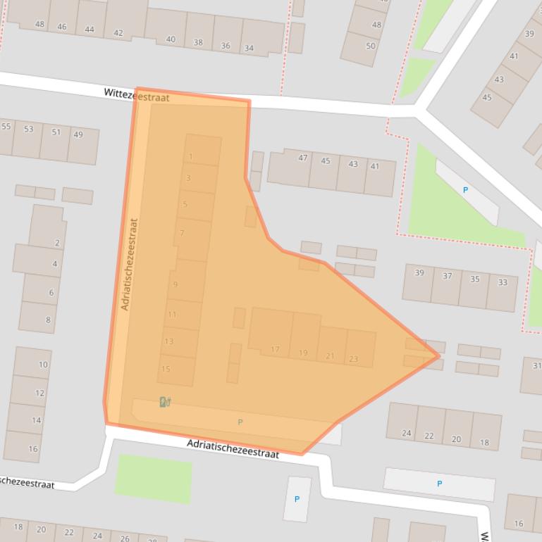 Kaart van postcodegebied 4388GK.