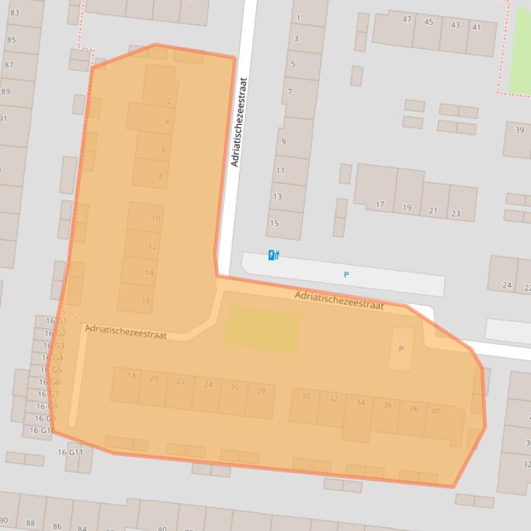 Kaart van postcodegebied 4388GL.