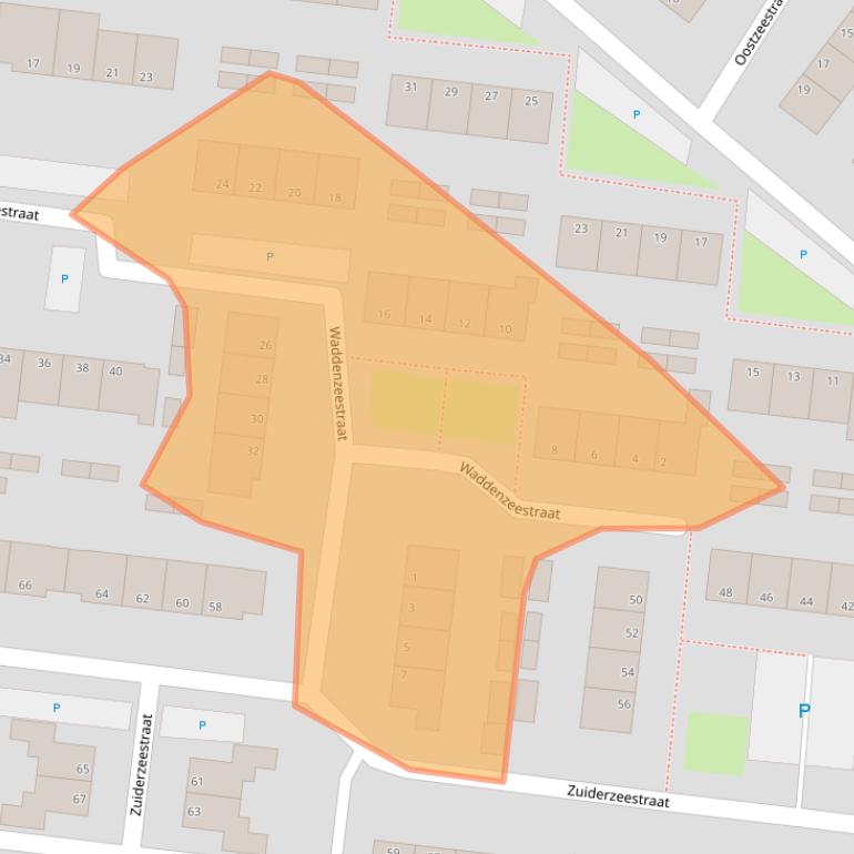 Kaart van postcodegebied 4388GM.