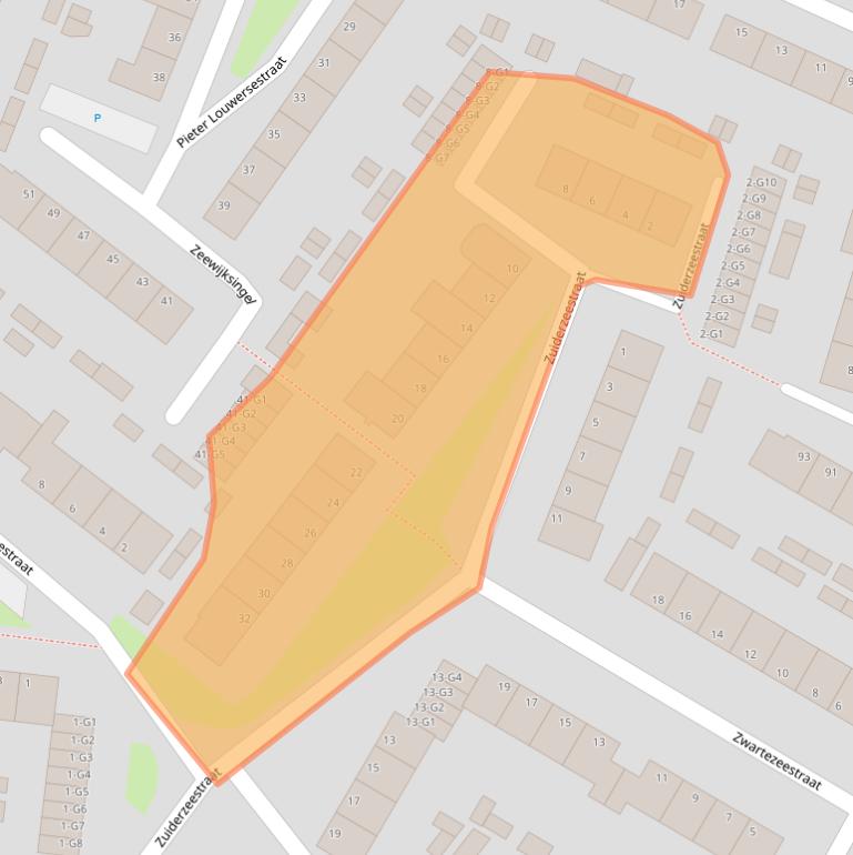 Kaart van postcodegebied 4388GR.