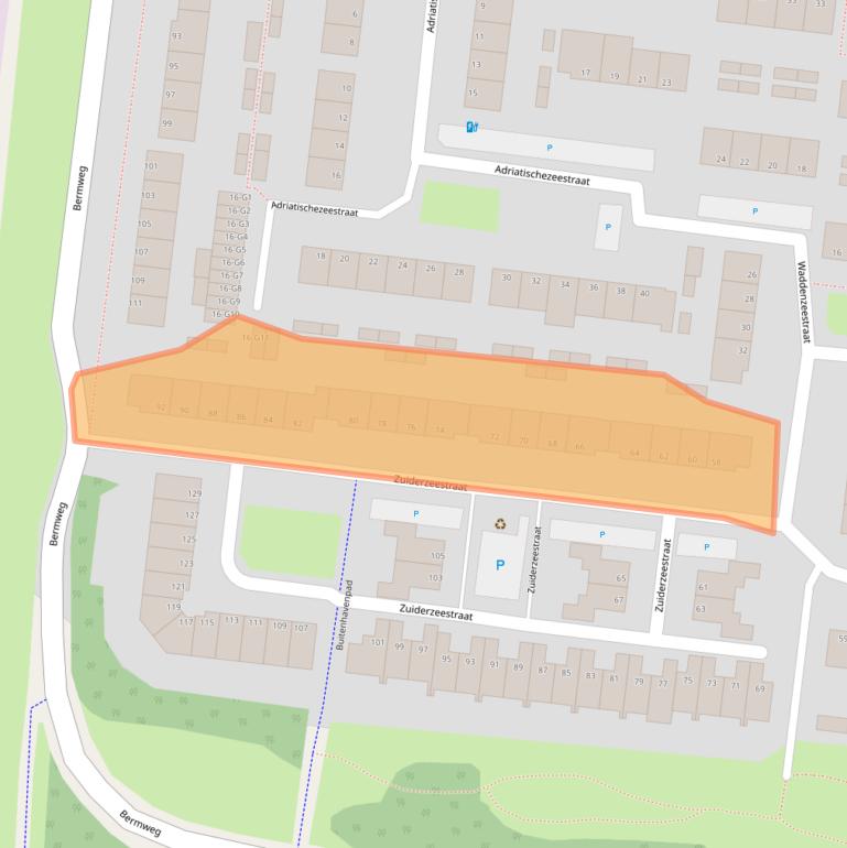 Kaart van postcodegebied 4388GT.