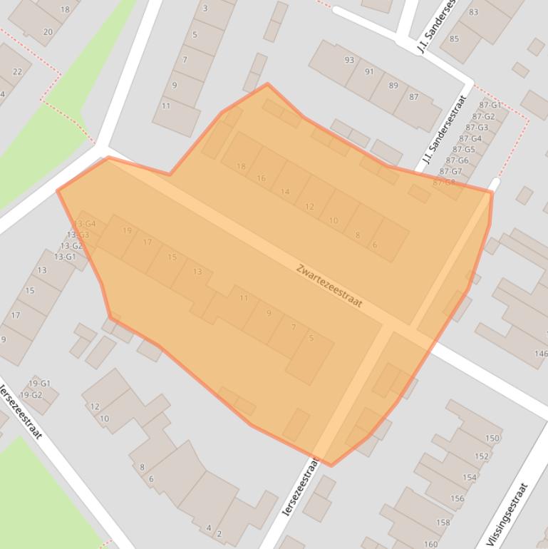 Kaart van postcodegebied 4388GV.