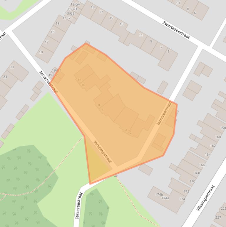 Kaart van postcodegebied 4388GX.