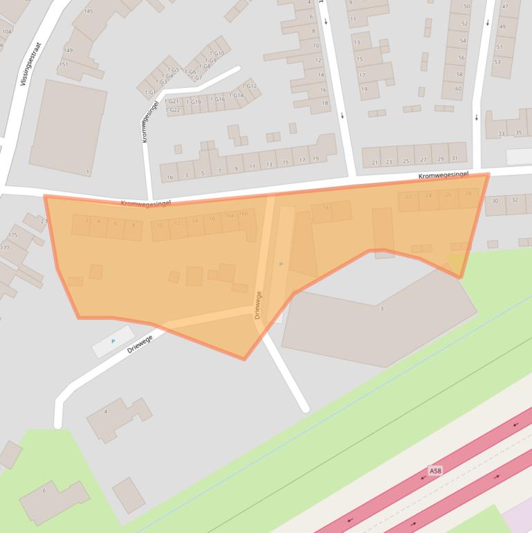 Kaart van postcodegebied 4388HM.