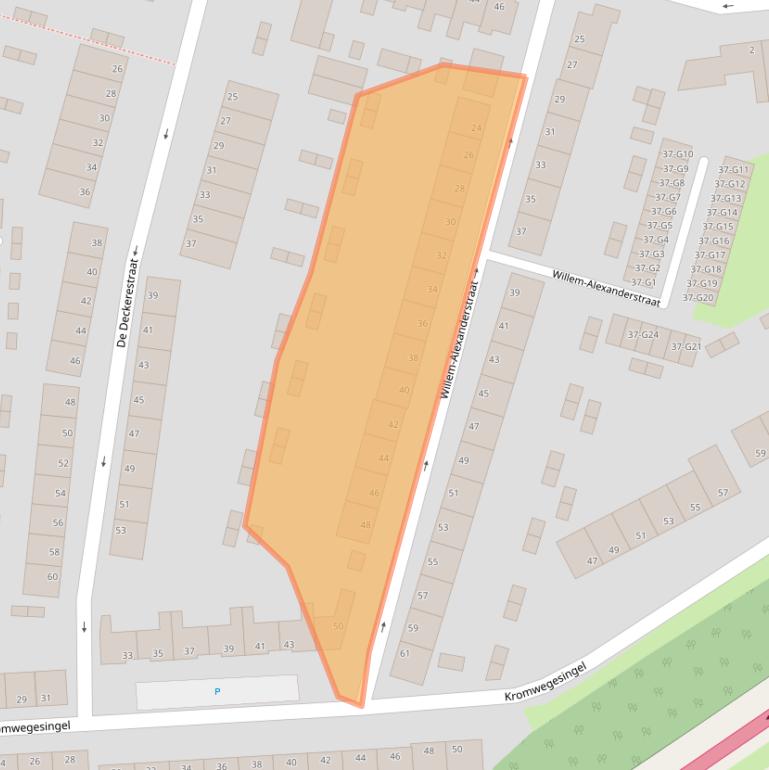 Kaart van postcodegebied 4388JC.