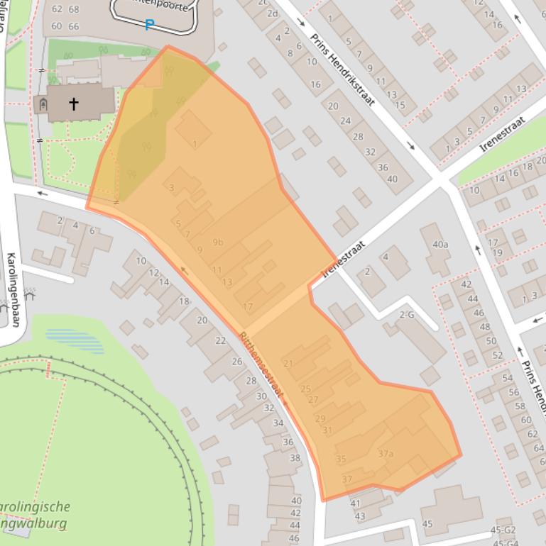 Kaart van postcodegebied 4388JM.