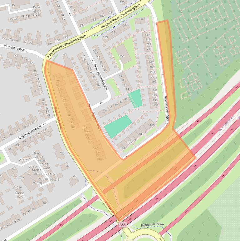 Kaart van postcodegebied 4388JP.