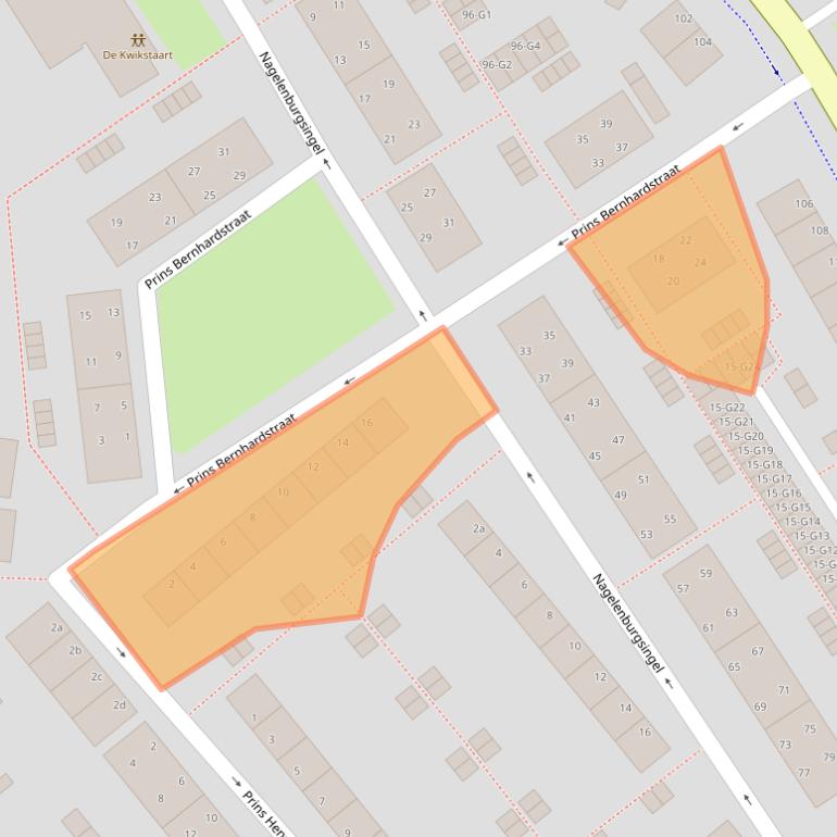 Kaart van postcodegebied 4388KT.