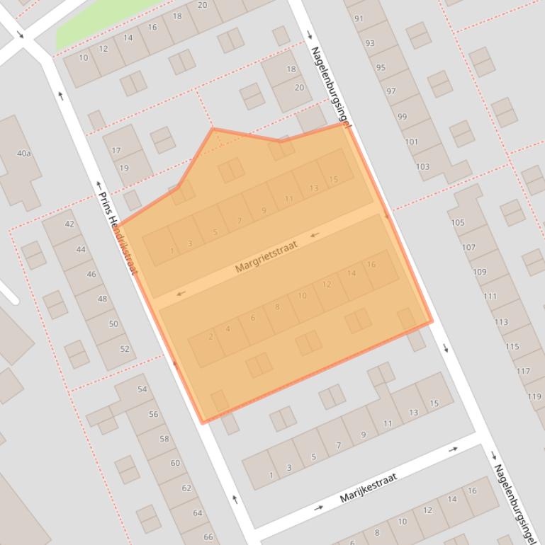 Kaart van postcodegebied 4388KX.