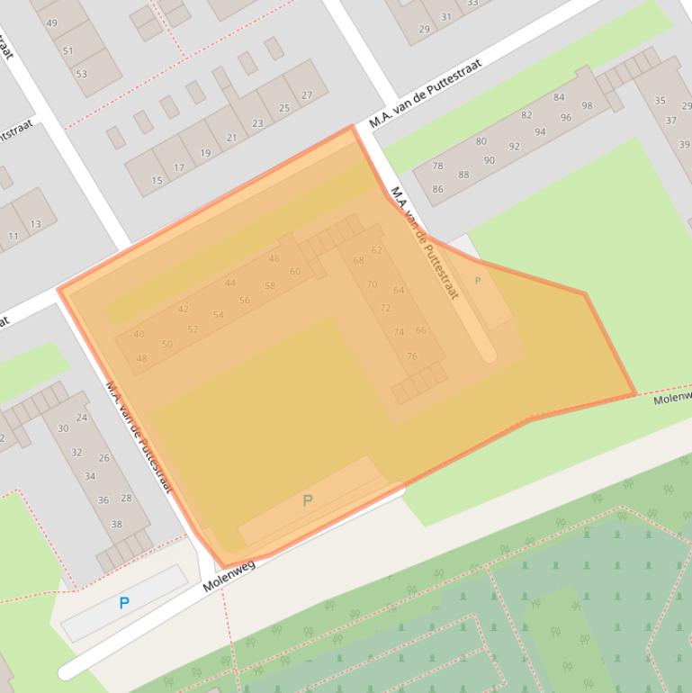 Kaart van postcodegebied 4388LC.