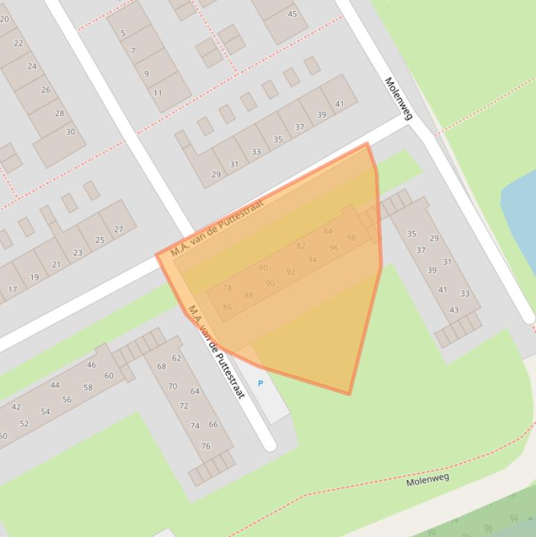 Kaart van postcodegebied 4388LD.