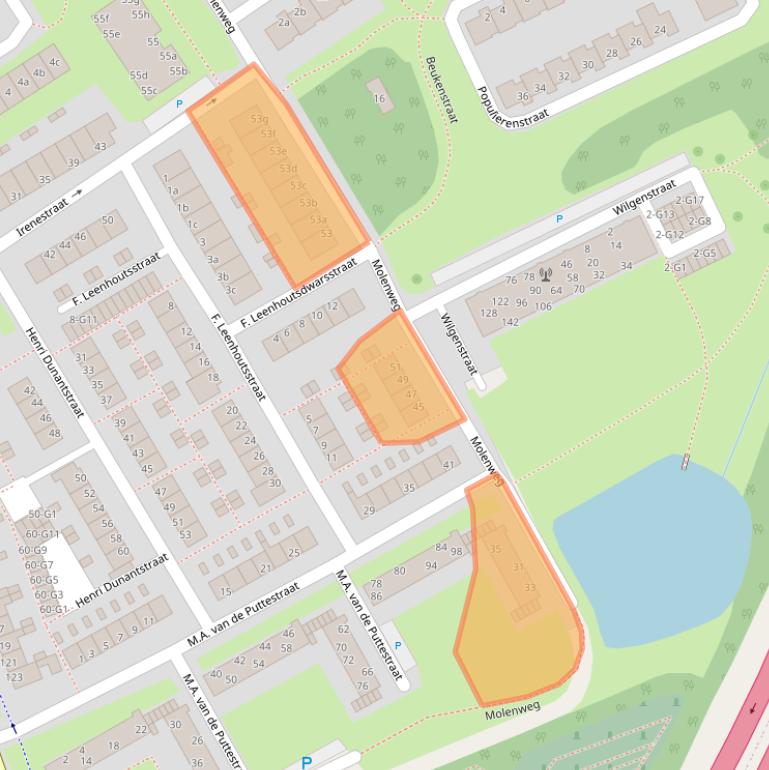 Kaart van postcodegebied 4388LE.