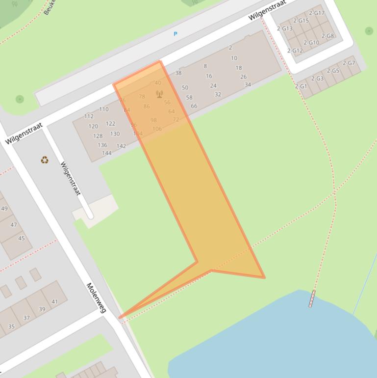 Kaart van postcodegebied 4388LJ.