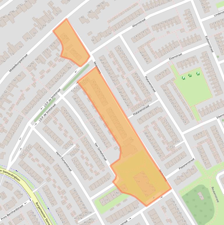 Kaart van postcodegebied 4388NA.