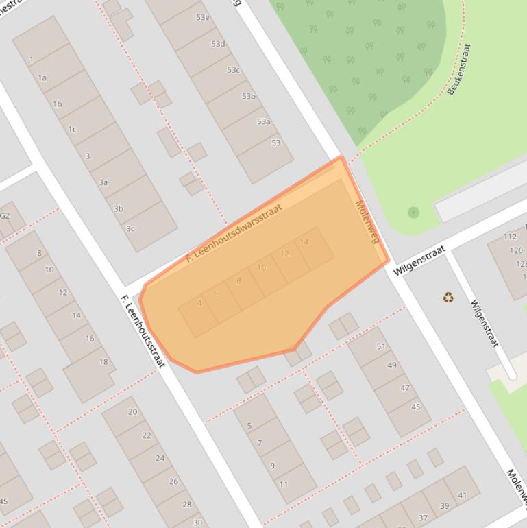 Kaart van postcodegebied 4388NC.